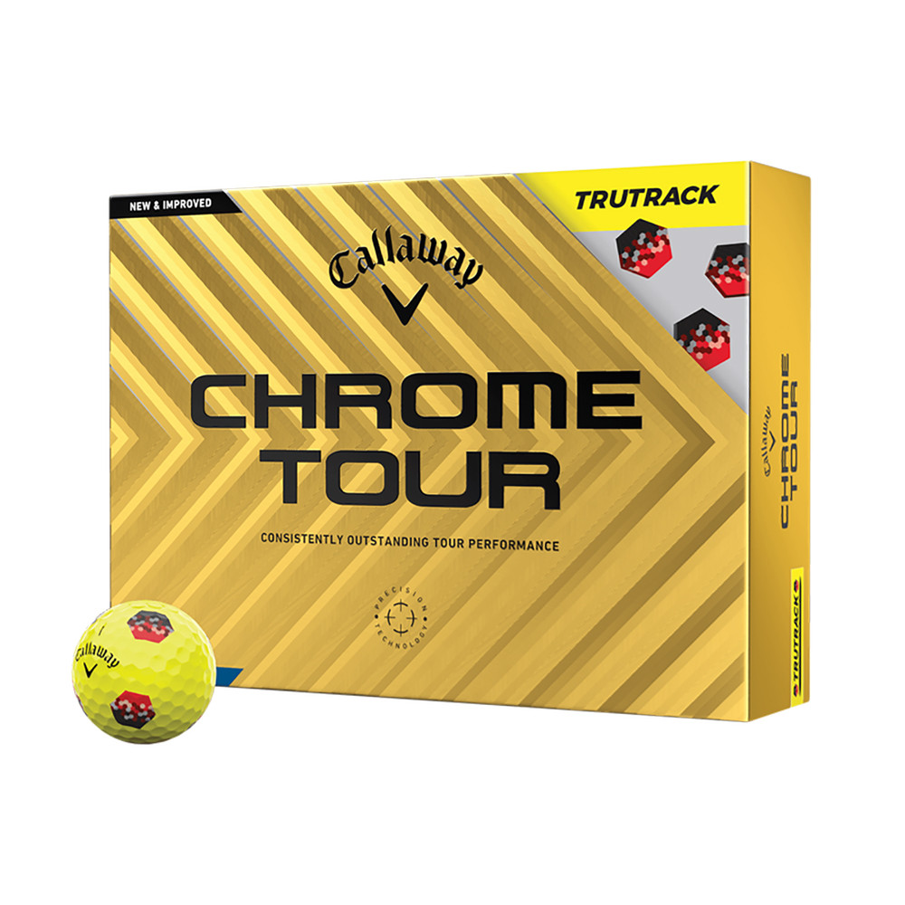 Callaway Chrome Tour TruTrack Yellow Golf Balls - Prior Generation